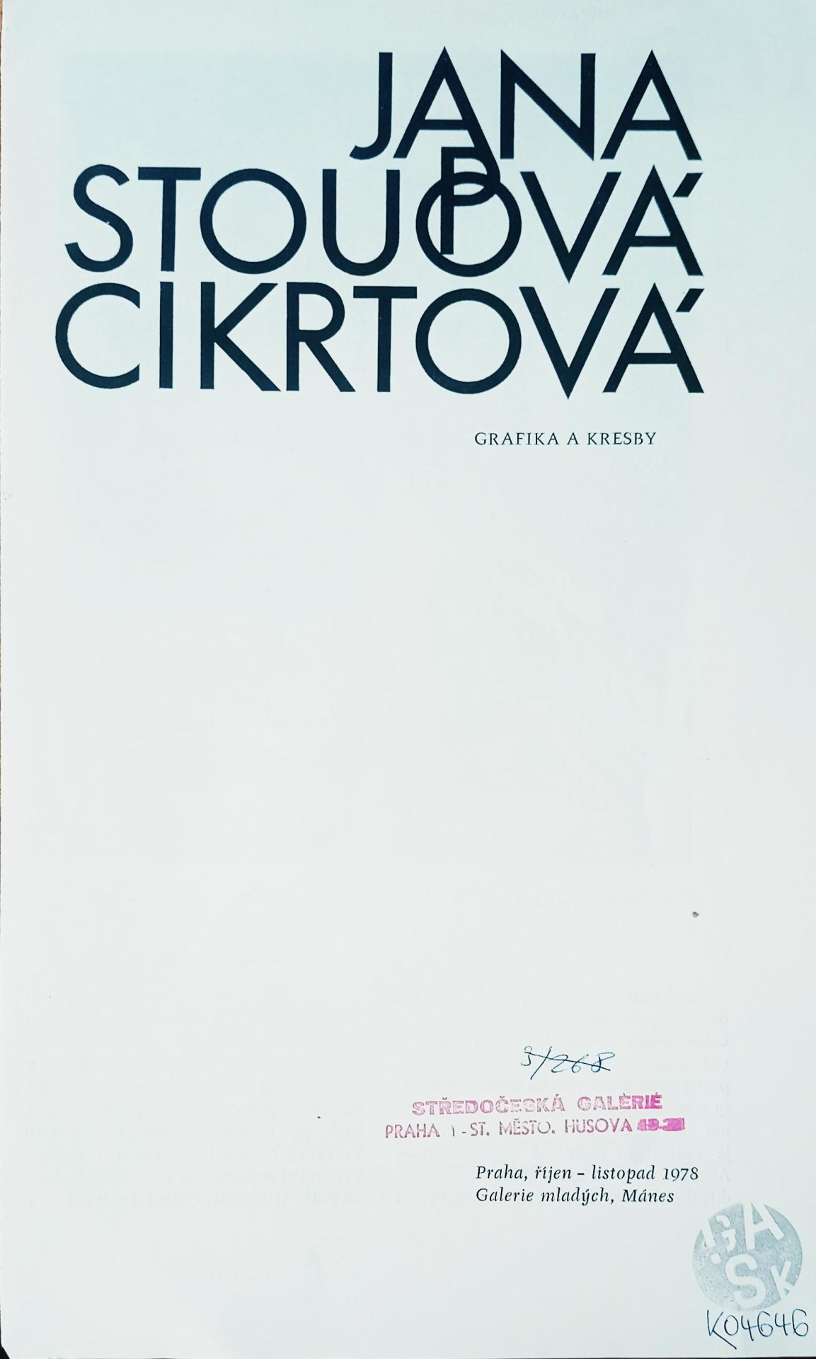 Jana Stoupová Cikrtová – Grafika a kresby