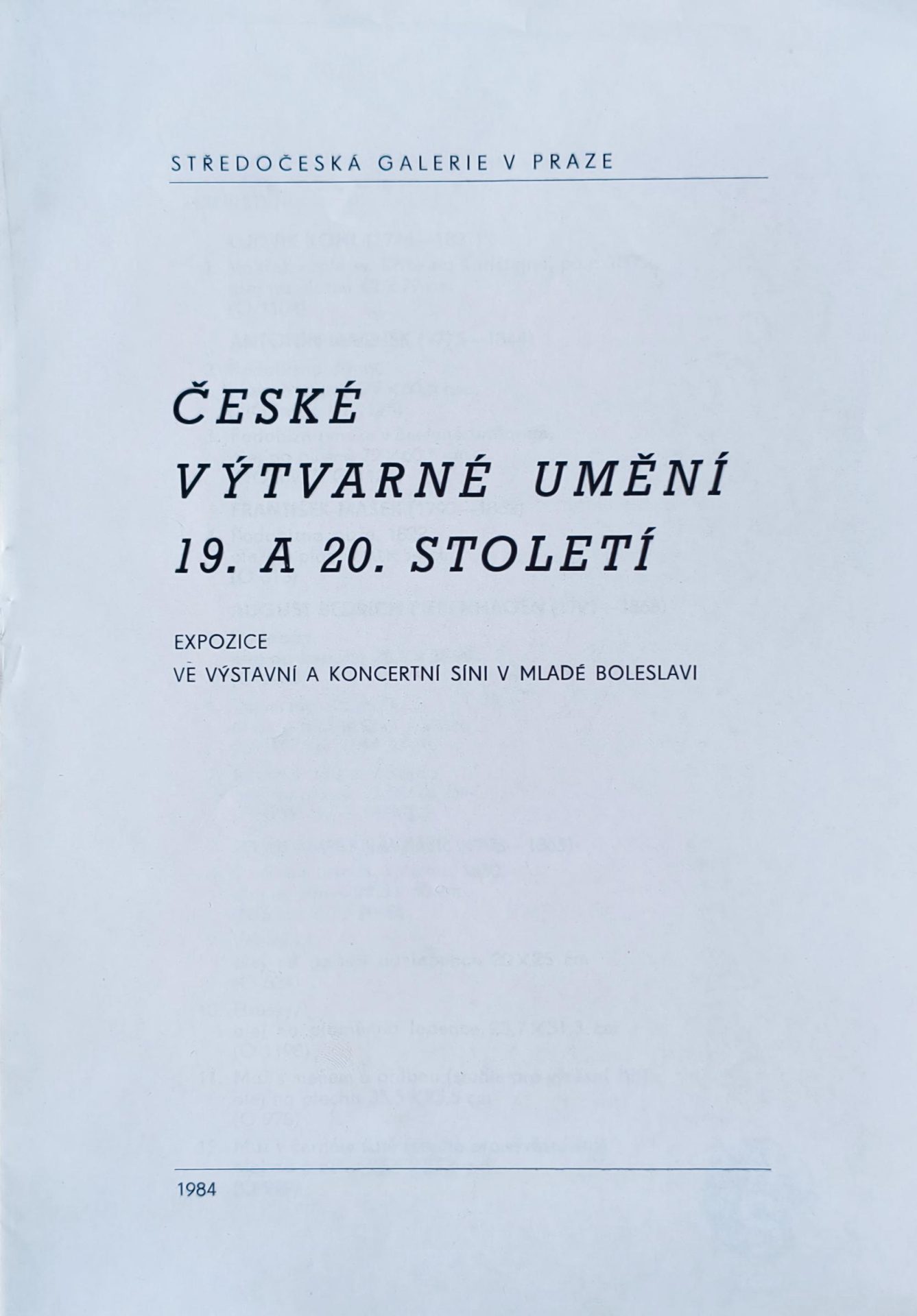 České výtvarné umění 19.&nbsp;a&nbsp;20.&nbsp;století