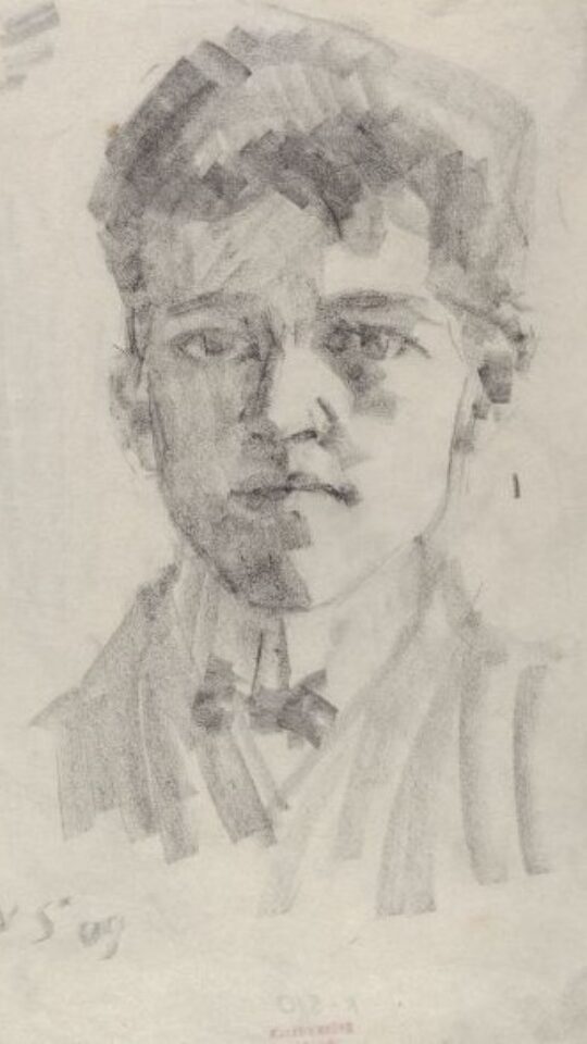 Václav Špála (1885 – 1946)
Self-portrait, 1909
pencil, paper
K 510
