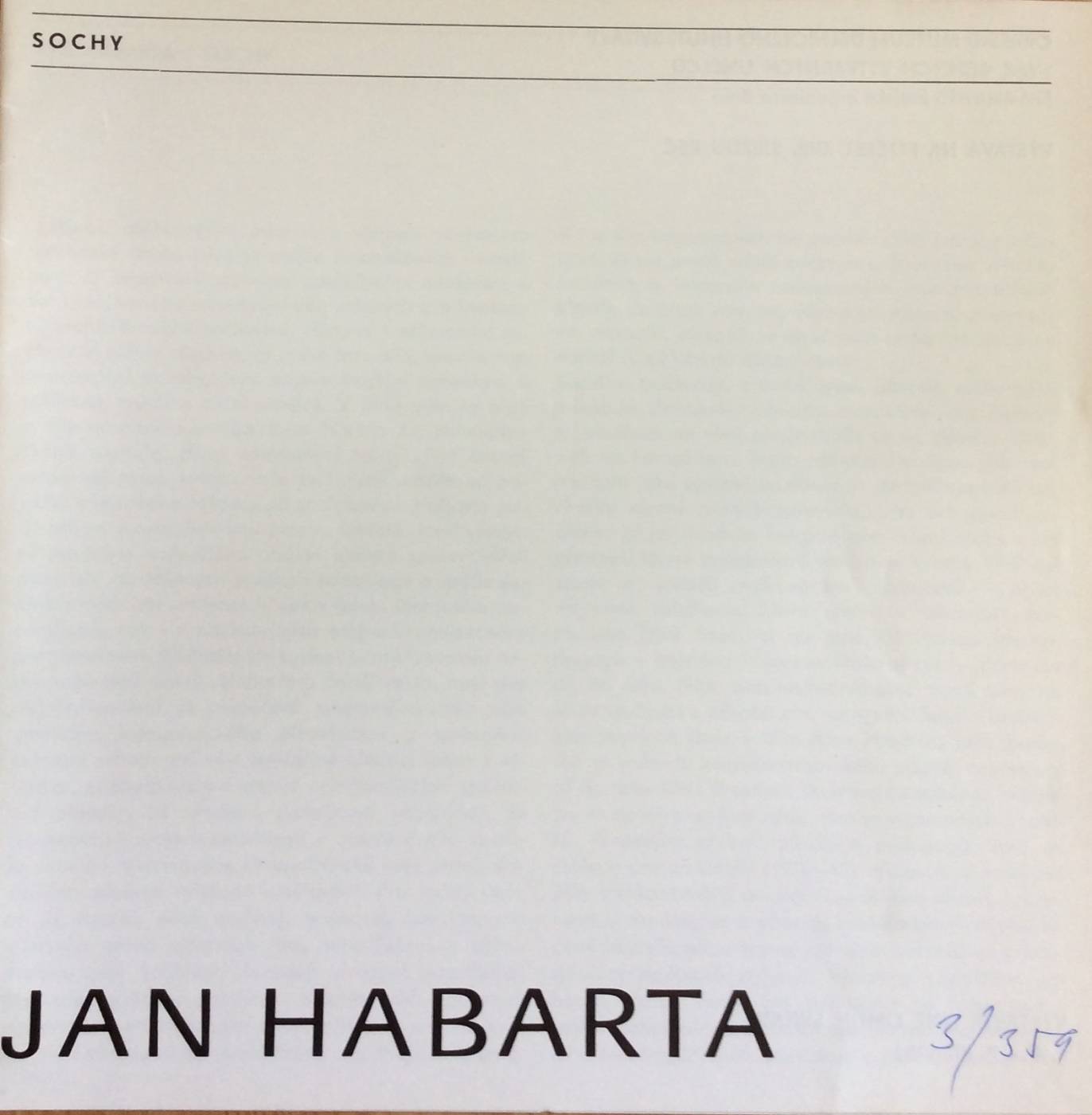 Jan Habarta – sochy