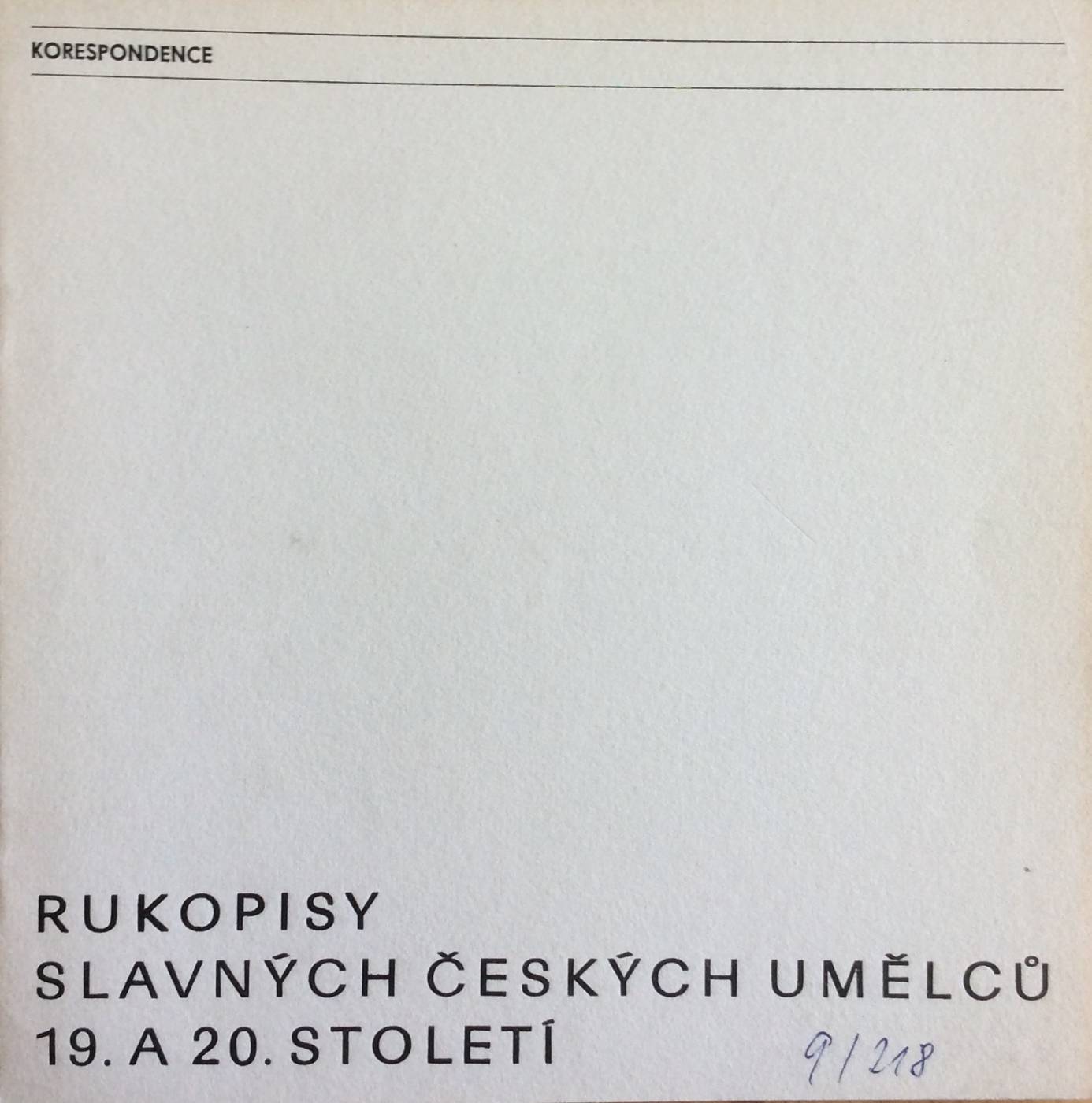 Rukopisy slavných českých umělců 19. a 20. století