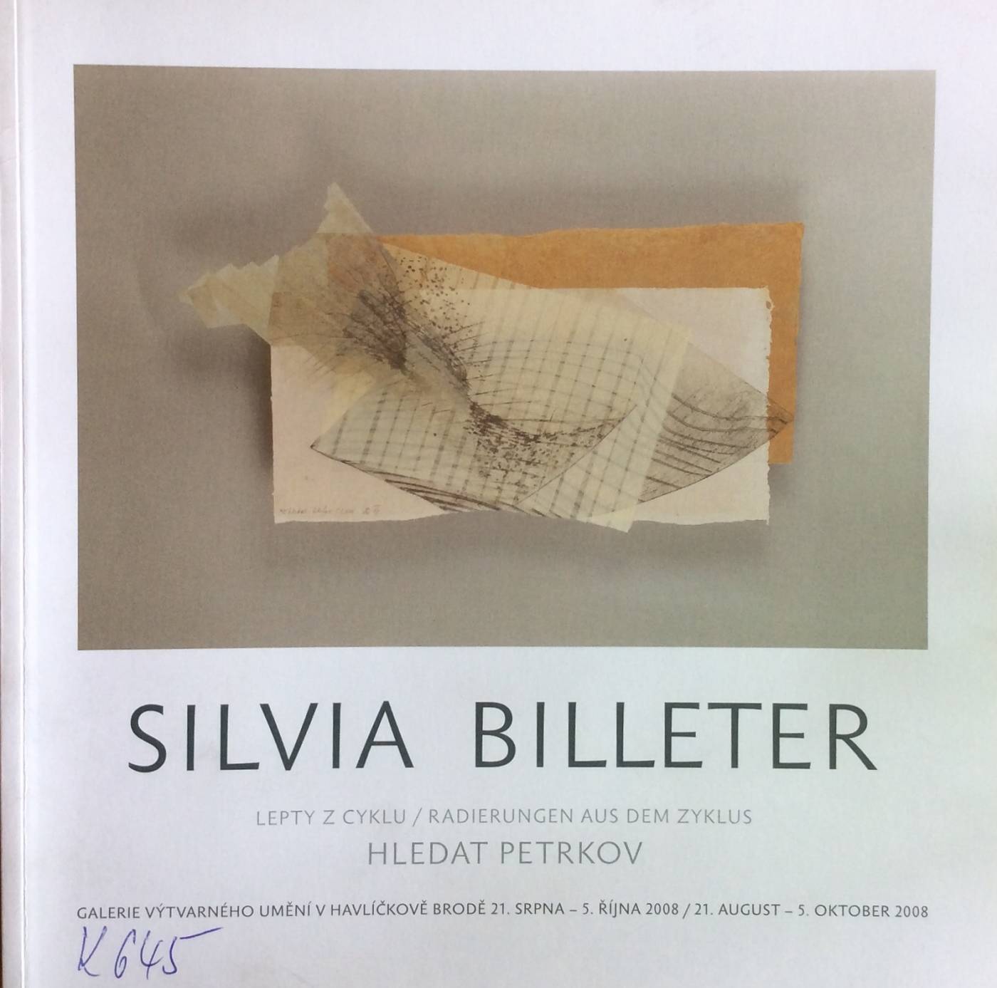 Silvia Billeter – lepty z cyklu Hledat Petrkov / Radierungen aus dem zyklus Hledat Petrkov