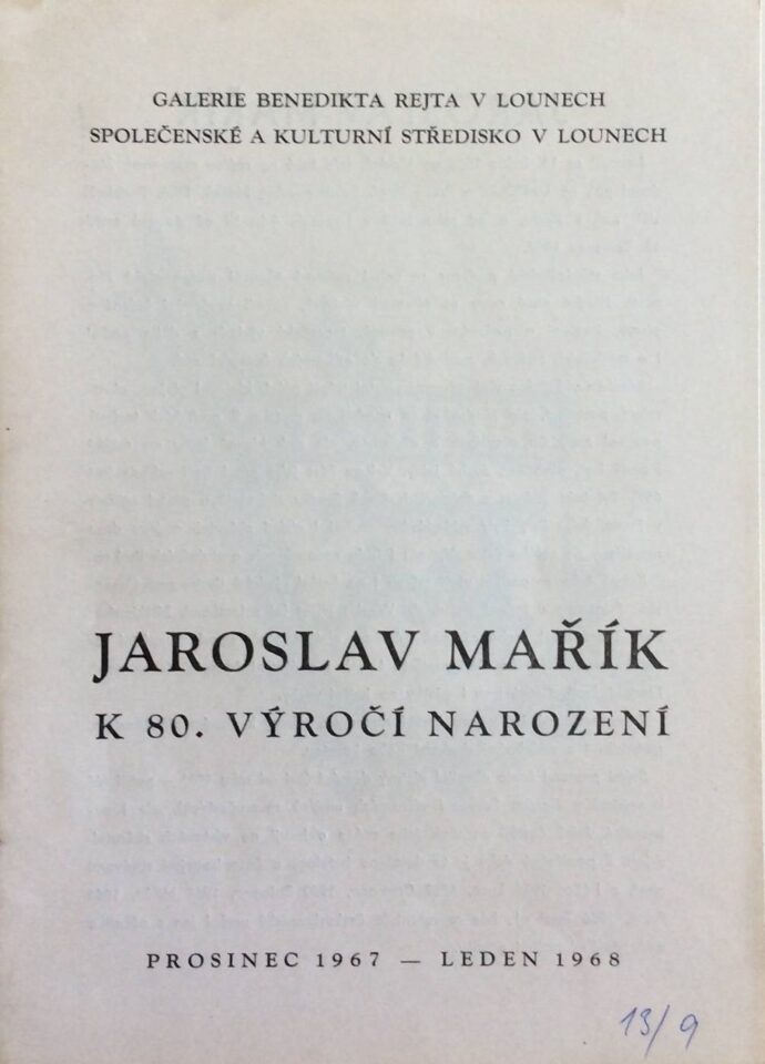 Jaroslav Mařík – K 80. výročí narození
