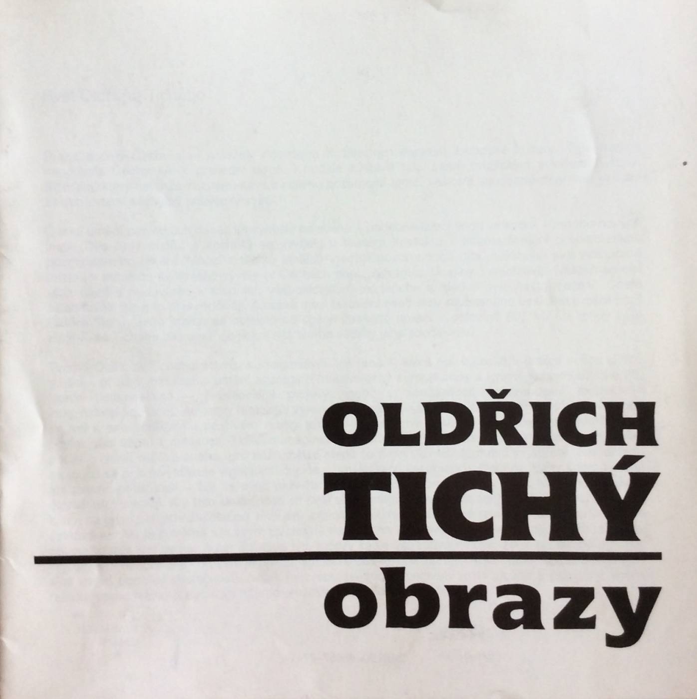 Oldřich Tichý – Obrazy