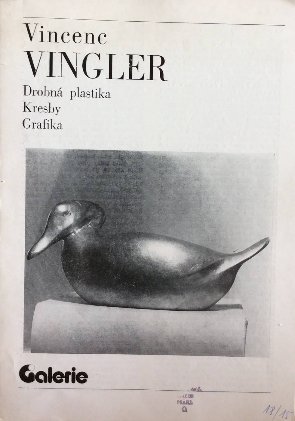 Vincenc Vingler – drobná plastika, kresby, grafika