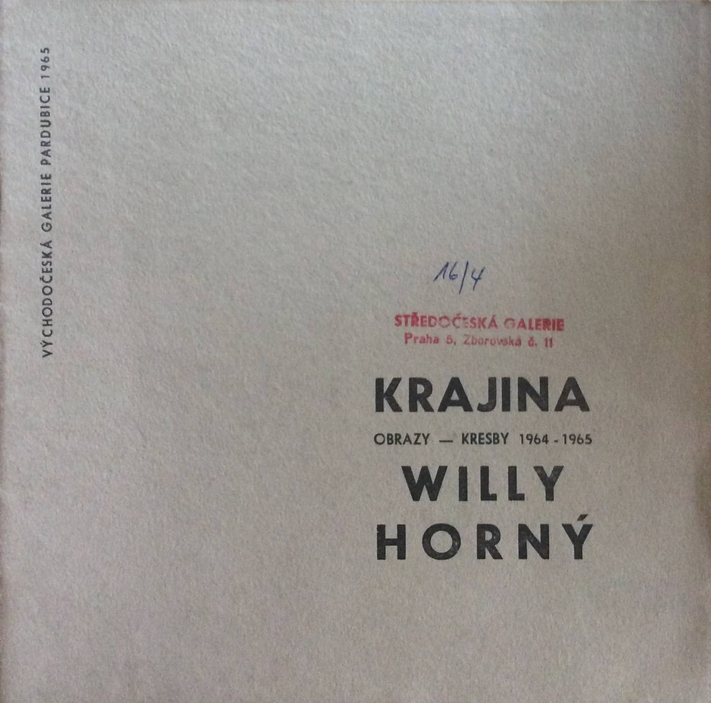 Willy Horný – Krajina (obrazy, kresby 1964 – 1965)