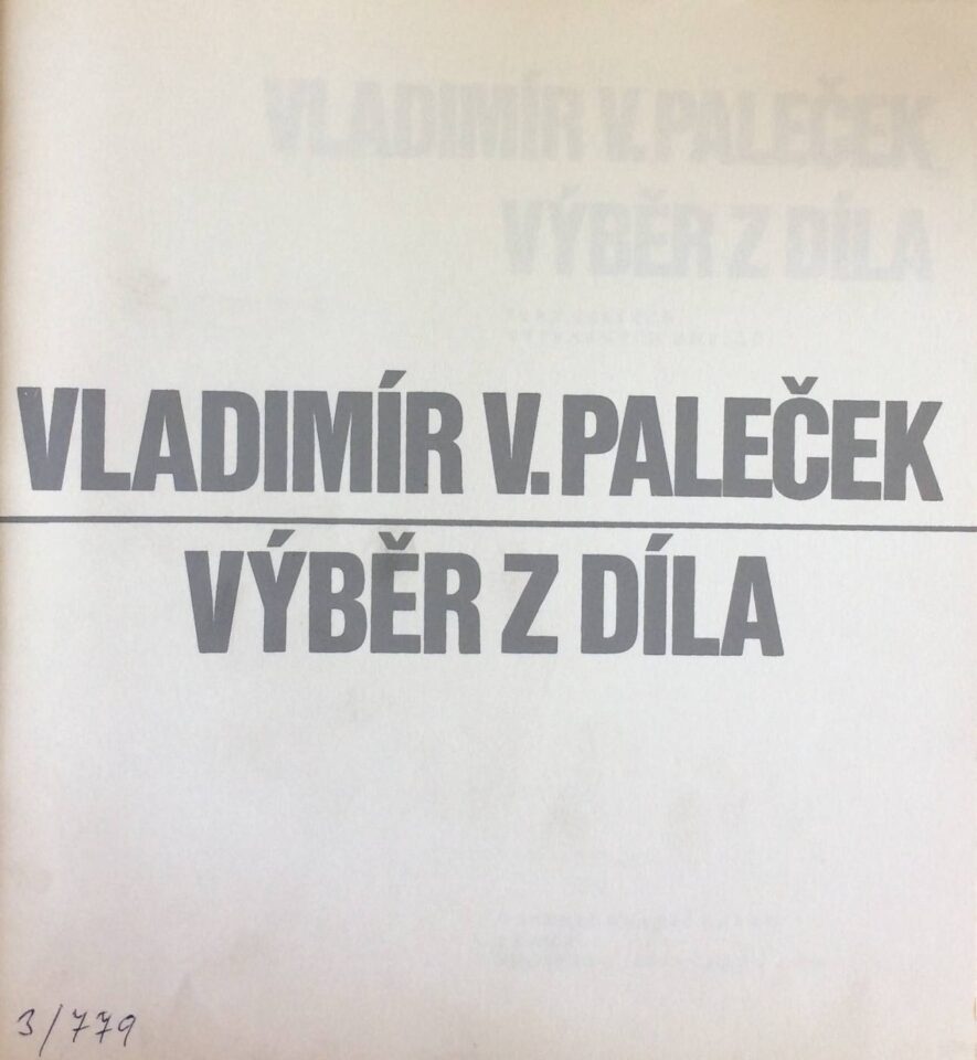 Vladimír V. Paleček – Výběr z díla