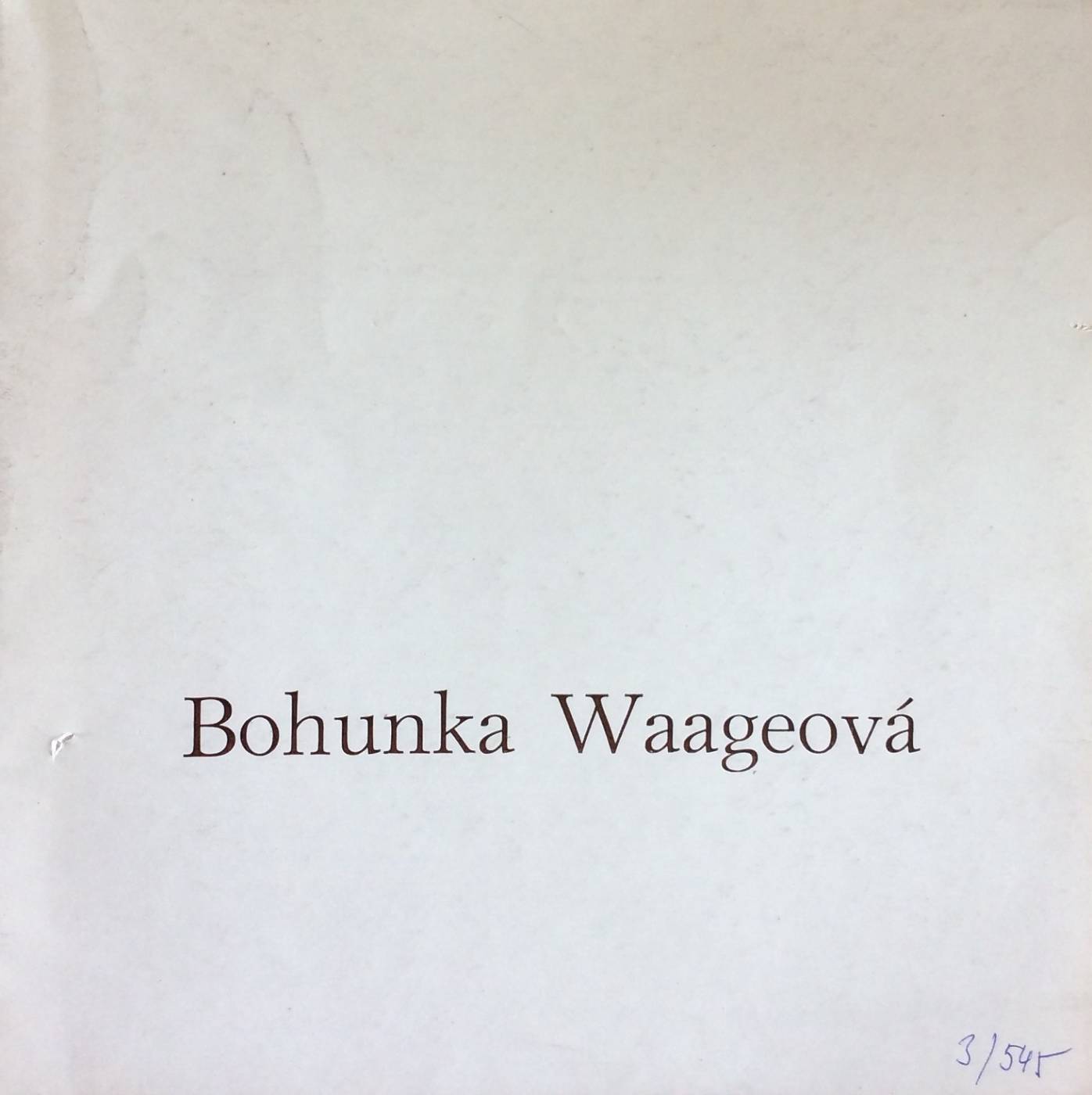 Bohunka Waageová – grafika