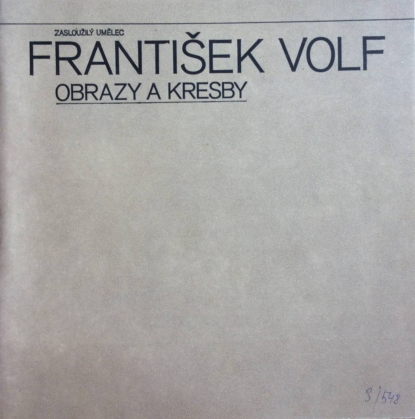 Zasloužilý umělec František Volf – obrazy a kresby