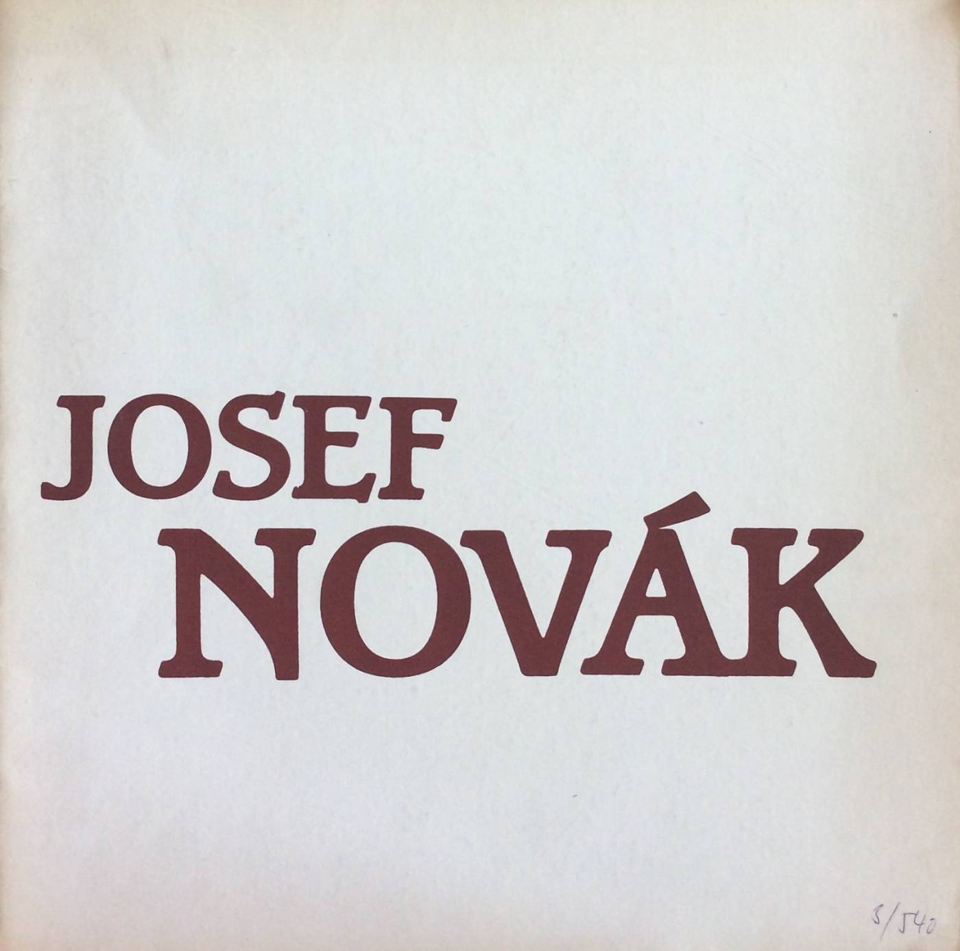 Zasloužilý umělec Josef Novák – Výběr z díla