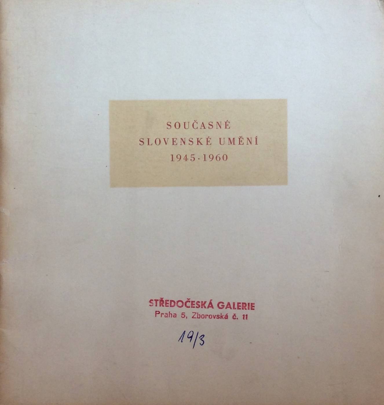 Současné slovenské umění 1945 – 1960