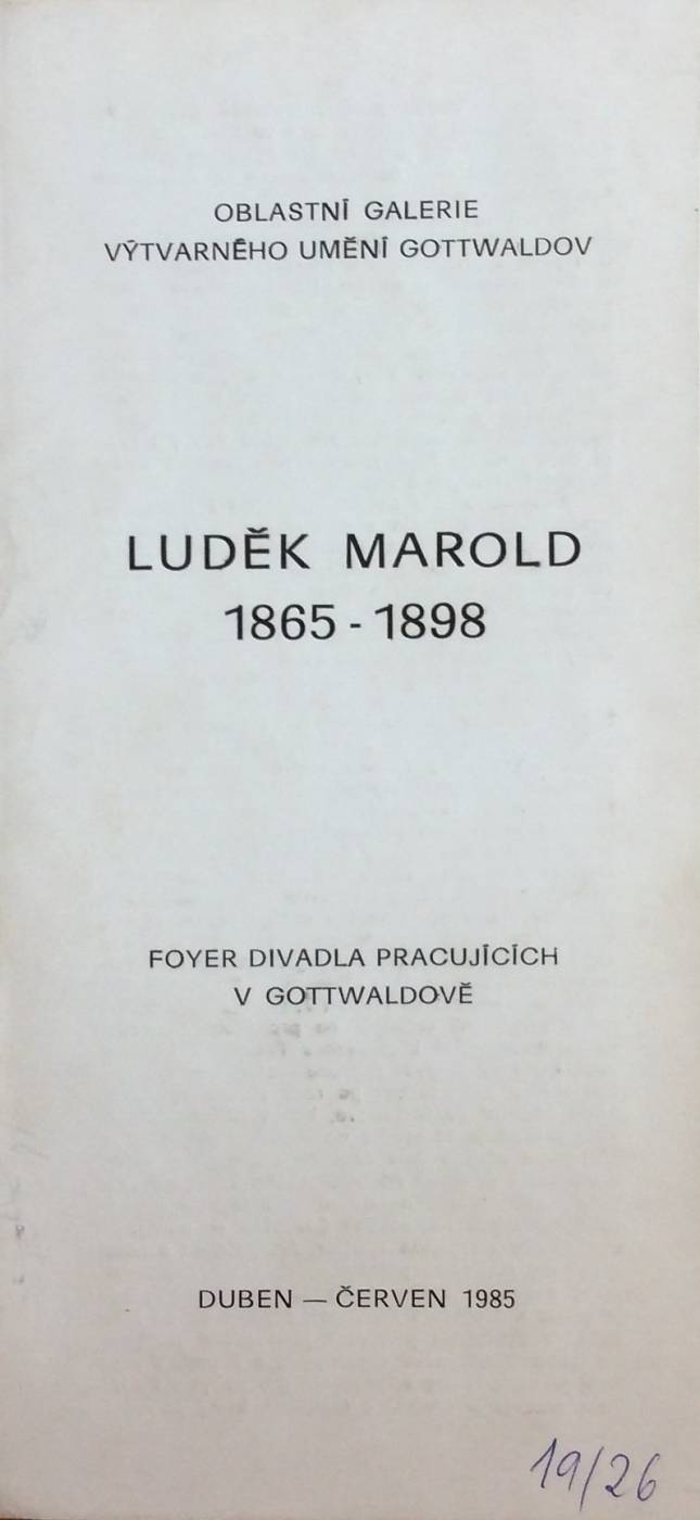 Luděk Marold (1865 – 1898)