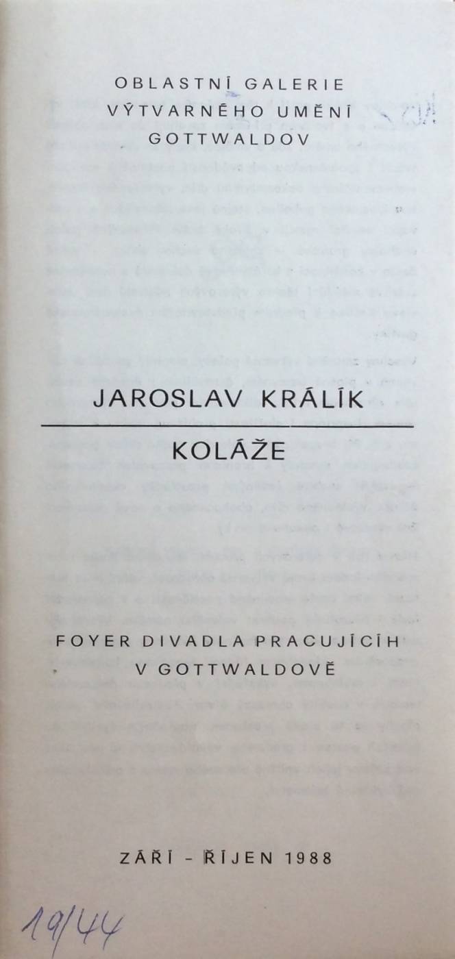 Jaroslav Králík – koláže