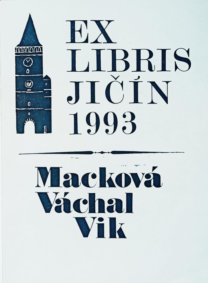 Ex libris Jičín 1993 (Macková, Váchal, Vik)