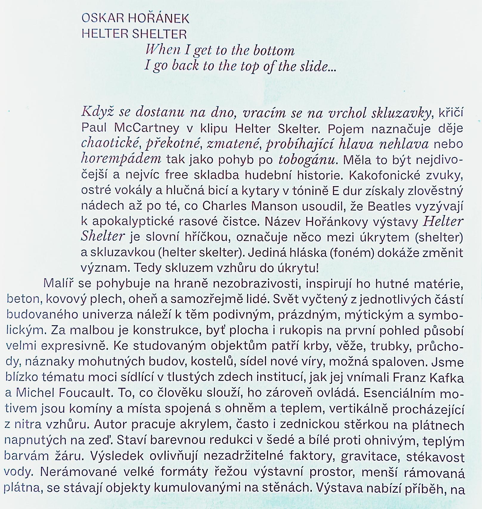 Oskar Hořánek – Helter Shelter
